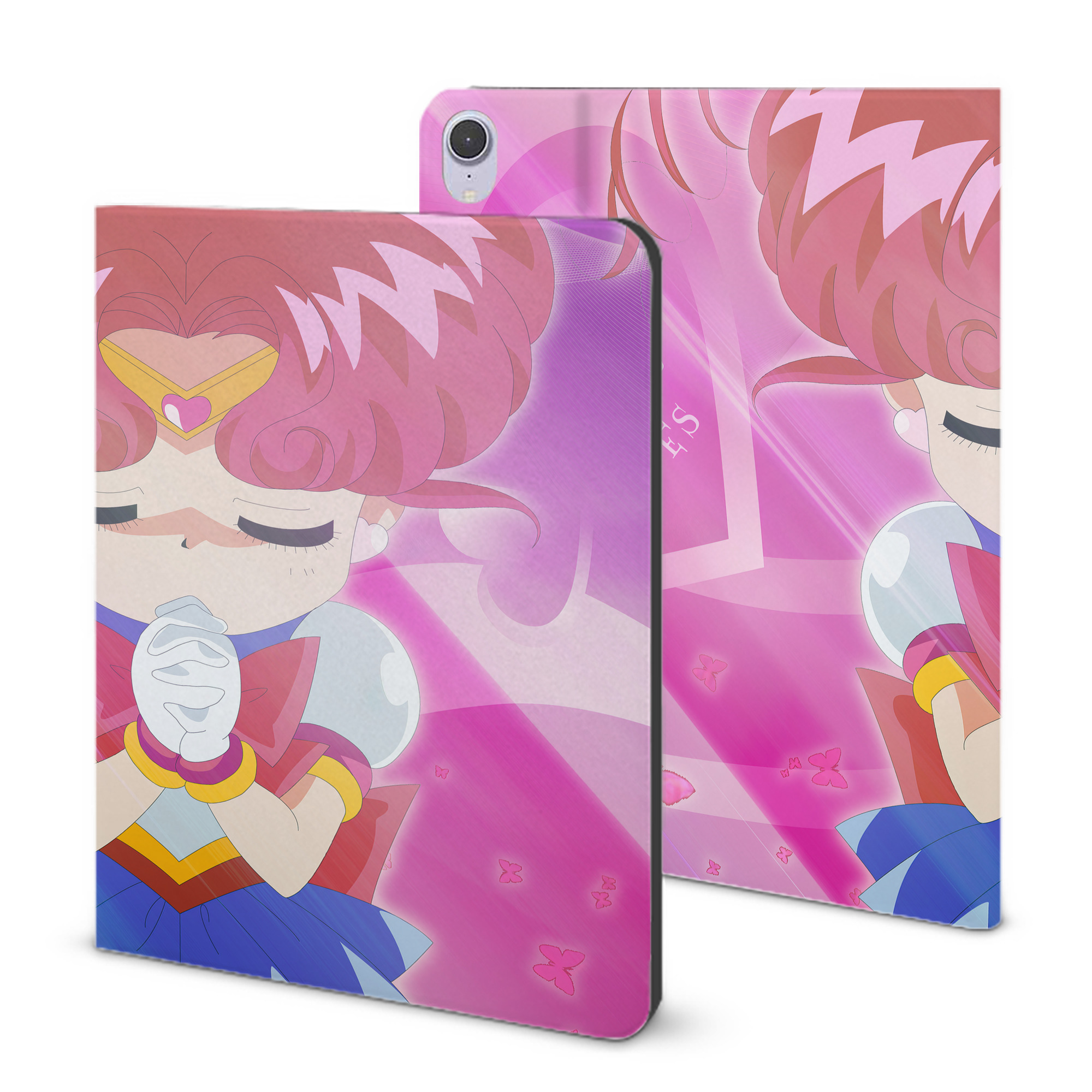 （画像用） 美少女戦士セーラームーン Sailor Moon IPad ケース ブック型 PUレザー TPU 耐衝撃 軽量 薄型 ペン収納なし 全面保護 IPad 各モデル対応